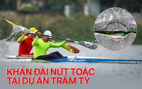 Dự án trăm tỷ khu đua thuyền SEA Games 31 chờ sửa chữa, khán đài nứt toác