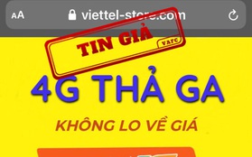 Giả mạo website của Viettel để rao bán SIM 4G