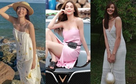 5 kiểu váy hai dây được mỹ nhân Việt ưa chuộng: Dễ tìm mua nhưng hiệu quả tôn dáng không phải dạng vừa!