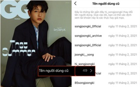 Song Joong Ki ơi, chơi Instagram mà sao khổ thế anh? Đổi tên tới 50 lần ư?