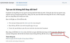 Hướng dẫn đổi tên Facebook khi chưa đủ 60 ngày