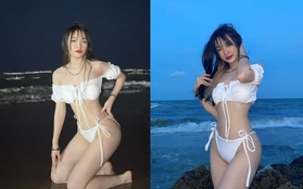 Hoa Nhật Huỳnh thẳng tiến vào đường đua bikini: Thả dáng cực nuột, khoe body "mát mắt"