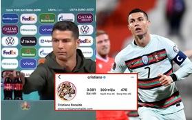 Sau màn "cà khịa" Coca Cola gây chấn động, Ronaldo hút lượng follow khủng, tự phá luôn kỷ lục của chính mình trên Instagram