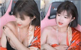 Tự tụt vai áo, lau mồ hôi vòng một, nữ streamer xinh đẹp bất ngờ nhận cơn mưa donate từ người xem