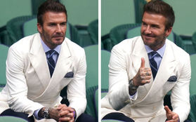 Sau Euro, David Beckham tiếp tục gây náo loạn khi đến xem quần vợt: Vừa xuất hiện đã nổi bần bật, vẻ hút hồn không thể cưỡng