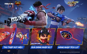 Free Fire "bắt tay" Street Fighter V, game thủ được nhận miễn phí hàng loạt quà tặng xịn xò