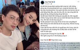 Xót xa tâm thư Đức Long viết gửi Cao Thái Hà trước khi mất: “Mày và bố mẹ hãy ra Nha Trang rải tro tao xuống biển vì nơi đó có kỷ niệm 2 đứa mình”