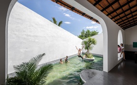 Trốn Sài Gòn, vợ chồng về quê Phú Yên xây nhà style Địa Trung Hải, dành hẳn 40m2 làm hồ bơi cho con