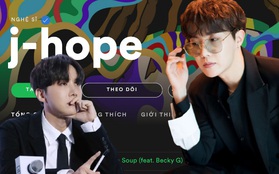 J-Hope (BTS) là idol Hàn Quốc đầu tiên làm được điều này trên nền tảng nghe nhạc lớn nhất thế giới, fan tung hô ầm ầm!