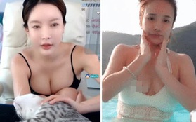 Hớn hở đứng dậy sau khi lặn, nữ streamer gợi cảm bất ngờ gặp sự cố bikini, lộ điểm nhạy cảm trước toàn bộ người xem