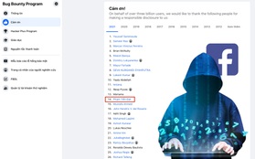Facebook vinh danh 9 hacker Việt Nam vì góp phần thông báo "lỗ hổng" ứng dụng