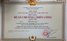 Chủ tịch nước tặng Huân chương Chiến công cho Đại úy Phan Tấn Tài