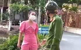 Đang đi dạo bị công an đưa về phường, cô gái tuyên bố: "Em không mặc áo ngực, em phải về thay quần áo đã"