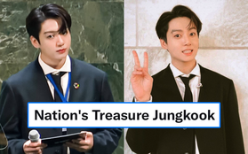 Jungkook (BTS) bùng nổ visual, từ khóa "Bảo vật quốc gia" leo top 1 trending toàn cầu sau màn xuất hiện quá bảnh tại Liên Hợp Quốc