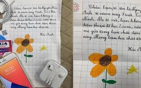 Bé gái 7 tuổi tặng bạn chiếc điện thoại iPhone 7 mới cứng để học online, xem bức thư lại càng thấm thía từng câu