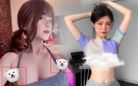 Chụp hình sexy rồi che đi chỗ hở, liệu có thành "trend" mới của các nữ streamer?