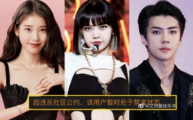 Biến căng giữa đêm: Weibo khoá 21 tài khoản fanclub của sao Hàn, Lisa - IU bị réo tên, tất cả do 8,1 tỷ mua quà cho Jimin (BTS)?