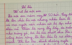 Học sinh lớp 2 tả bà "đẹp như thiếu nữ", sốc nhất là câu bà nói với ông!