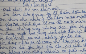 Cậu bé viết kiểm điểm tự đặt hình phạt, bố mẹ đọc xong hết hồn không dám bắt lỗi