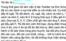 Xôn xao vụ việc học sinh nhóm lớp mầm non độc lập tư thục bị bỏ đói, bạo hành