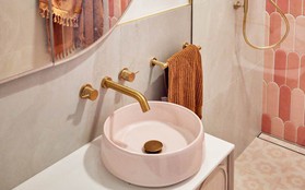 Những kiểu phòng tắm mang sắc hồng hiện đại