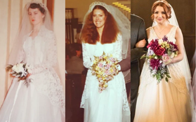 Váy cưới ''vượt thời gian'' 60 năm được 3 thế hệ cô dâu cùng 1 nhà mặc khi kết hôn