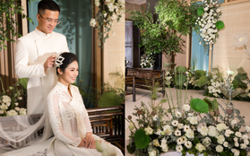 Khung cảnh đám cưới nên thơ, đậm chất làng quê Việt Nam của Hoa hậu Ngọc Hân