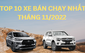 Top 10 ô tô bán chạy nhất tháng 11 tại Việt Nam
