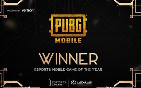 PUBG Mobile chiến thắng hạng mục Trò chơi Thể thao Điện tử trên di động tại Esports Awards 2022