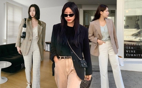 Phối 5 kiểu quần dài với áo blazer để thêm sành điệu