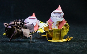 “Ông già Noel cưỡi tuần lộc” qua nghệ thuật gấp giấy Origami độc đáo ở TP.HCM