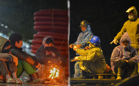 Xót xa cảnh người lao động mưu sinh giữa đêm rét kỷ lục 8 độ C ở Hà Nội: "Mặc 4,5 bộ quần áo, trùm chăn kín mít nhưng chẳng ăn thua"