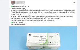 Kit test nhanh Covid-19 rao bán tràn lan trên mạng, Tổng cục QLTT chỉ đạo khẩn