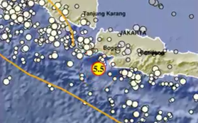 Động đất 5,5 độ ở Java, Indonesia cảnh báo gia tăng hoạt động địa chất