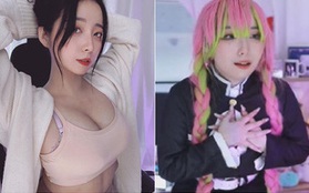 Vòng một quá to, nữ streamer bất ngờ "đứt cúc áo" khi cosplay, kịp thời che chắn điểm nhạy cảm