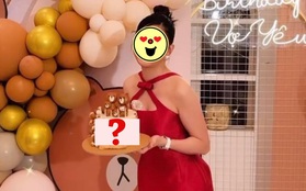 Phu nhân hào môn Vbiz được chồng đại gia tổ chức sinh nhật, 2 chữ trên bánh kem là rõ được cưng thế nào!