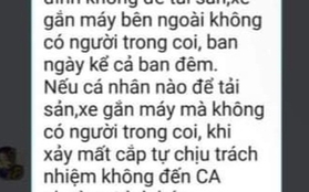 Khuyến cáo "mất xe không đến công an trình báo", công an phường Bến Thành nói gì?