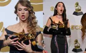 Olivia Rodrigo đã diện váy hao hao còn làm rớt kèn Grammy gãy làm đôi, không hổ danh "con gái Taylor Swift"!