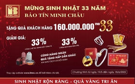 Mừng sinh nhật 33 năm, BTMC tri ân quà vàng tổng giá trị tới 160 triệu đồng, ưu đãi tới 33%