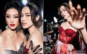 Đỗ Thị Hà mặc váy cúp ngực quyến rũ, đọ thần thái kiêu sa bên Hoa hậu Khánh Vân khi diễn catwalk