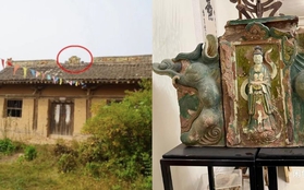 Tượng ngói đầu rồng 700 năm đột nhiên biến mất, blogger đăng đàn tố phạm pháp vì phát hiện bảo vật được rao bán online