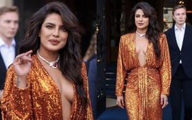 Hoa hậu Priyanka Chopra diện mốt không nội y, xẻ ngực sâu nóng bỏng