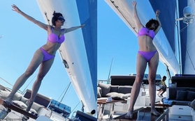 "Bom gợi cảm" Salma Hayek tung ảnh bikini trên du thuyền cùng chồng tỷ phú