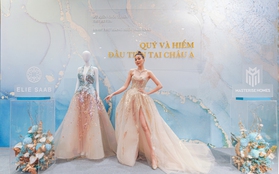 Thanh Hằng mặc đầm Haute Couture tham dự sự kiện giới thiệu dinh thự của Elie Saab