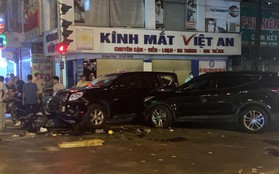 Xác định nguyên nhân ban đầu vụ tai nạn liên hoàn giữa 4 ô tô và 6 xe máy tại Hà Nội