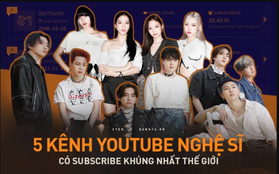 Top 5 nghệ sĩ có followers YouTube khủng nhất thế giới, BLACKPINK chạm mốc đáng kinh ngạc!