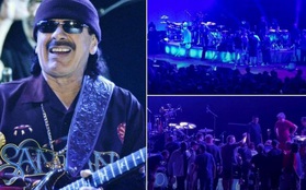 Carlos Santana ngất xỉu trên sân khấu ở Michigan vì nóng và mất nước