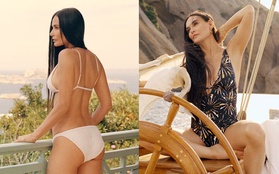 Minh tinh Demi Moore tự tin khoe dáng với bikini ở tuổi 60