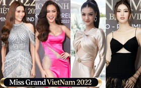 Kiều Loan, Ngọc Thảo và dàn mỹ nhân đổ bộ thảm đỏ sơ khảo Hoa hậu Hoà bình 2022