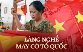 Quốc khánh 2/9: Thăm làng nghề truyền thống chuyên may cờ Tổ quốc